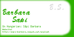 barbara sapi business card